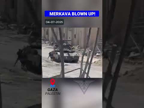 Palestinian Fighters Destroy Israeli Merkava Tank!