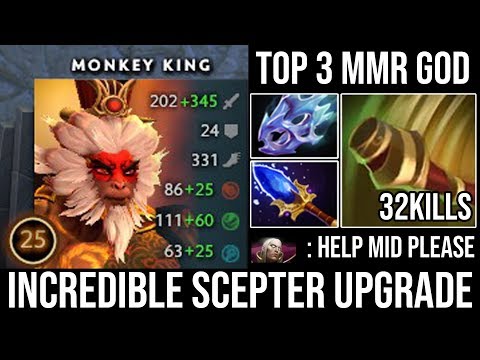 Incredible Scepter Upgrade Pro Monkey King Destroy Injoker Mid Ez 32Kills by Top 3 MMR Bryle DotA 2