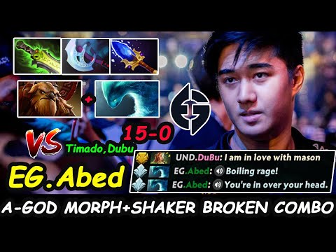 Abed MIDLANE Morph Shaker Broken Combo vs Dubu Timado Dota 2 7.28 pro Gameplay Server NA