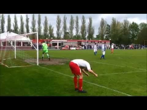 Heukelum 1 - Schoonhoven 1, Ferry Meijdam schiet rakelings naast