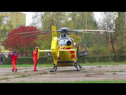 Śmigłowiec LPR startuje z Legionowa bez pacjenta - poszkodowany nie przeżył... (26.10.2017)