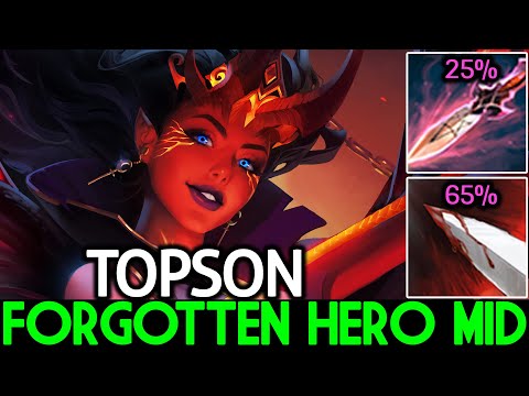 TOPSON [Queen of Pain] Forgotten Hero Mid with Cancer Slow Build Dota 2