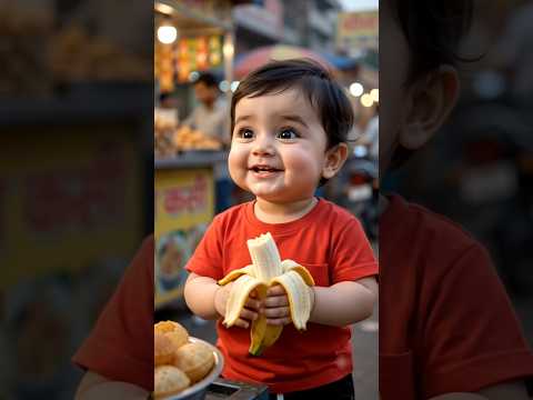 Baby Asked for momos of Uncle!