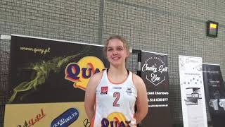 Bardzo udany występ juniorki MUKS Poznań w meczu z AZS II Poznań.