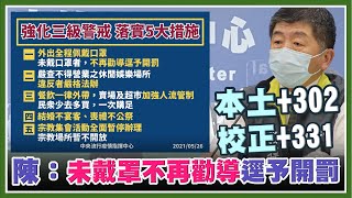 新增302本土！331校正回歸.11死亡