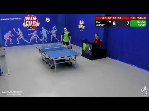 22:00 Акимов Игорь 1-3 Юрков Дмитрий стол 5  ЮГ-6  28.07.22