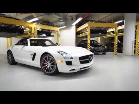 SP100 Suspended Platform parking lifts at Mercedes-Benz Manhattan — ParkPlus project video