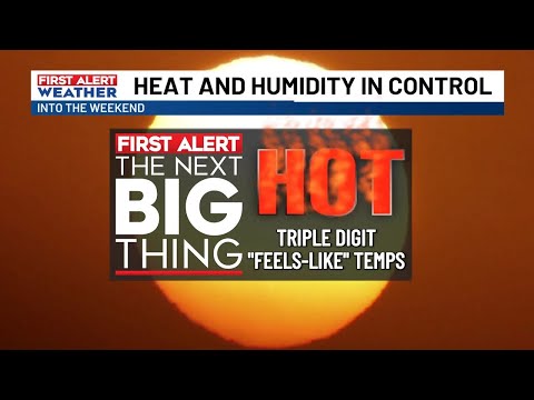 Heat and humidity reign supreme into the upcoming weekend