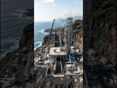 Anteprima video: Rampa di lancio orbitale e torre reticolare dalla roccia allo spazio