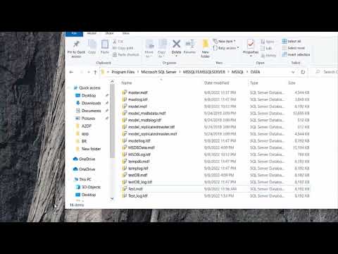 Import mdf database file to SQLServer