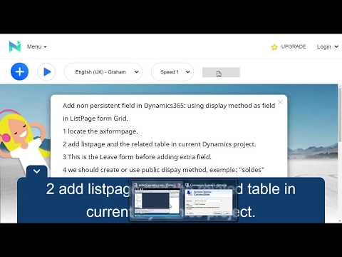 display method as field in Grid Dynamics 365