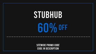 Stubhub Promo Code 2025 June