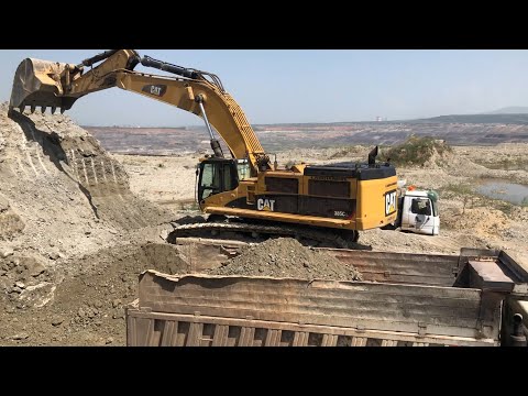 Caterpillar 385C Excavator Loading Hard Materials On Trucks - Sotiriadis/Labrianidis Mining Works
