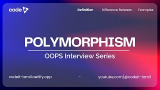 Polymorphism in Java 🔁| OOPS Interview Series #4 | Code it Tamil