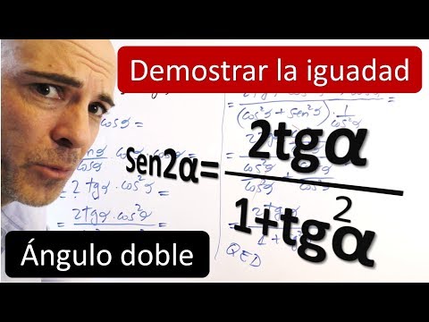 Demostración de una igualdad trigonométrica con relaciones de ángulo doble