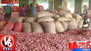 Onion Rates Heat | Onion prices likely to rise again post September | Teenmaar News | V6News