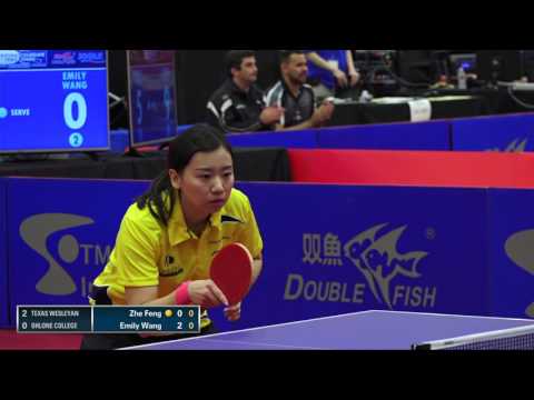 2016 NCTTA Nationals Coed Teams Semifinal - Ying Wang (Ohlone) vs Zhe Feng (Texas Wesleyan)