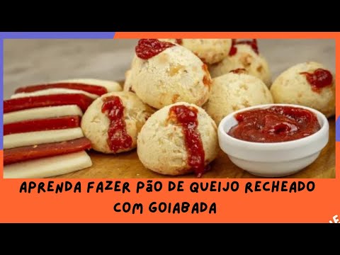 deliciosa esta receita de# pão de queijo e# recheado com #goiabada ficou uma delicia!