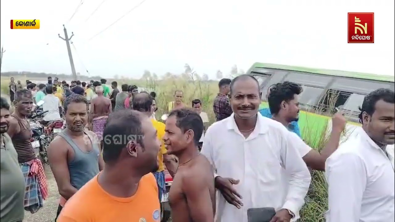 OSRTC ବସ ଭିତ୍ତିଭୂମି ଦୁର୍ବଳ ହେତୁ ନଦୀ ଭିତରକୁ ଖସିଲା ବସ