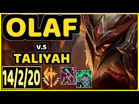 OLAF vs TALIYAH - 14/2/20 KDA JUNGLE GAMEPLAY - EUW Ranked GRANDMASTER