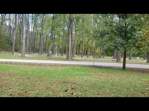 Although empty, the RV side of campground has well spaced sites