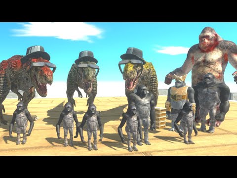 HOW MANY PRIMATES + GORO TO DEFEAT T-REX BROTHERS? - ARBS
