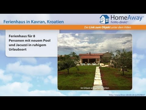 Istrien: Ferienhaus für 8 Personen mit neuem Pool und Jacuzzi in ruhigem - FeWo-direkt.de Video