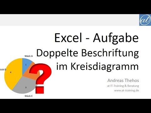 Excel # 481 - Aufgabe - Kreisdiagramm mit zwei Beschriftungsflächen pro Segment
