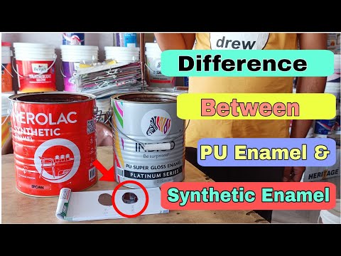 Difference between PU Enamel vs synthetic Enamel || Indigo PU vs Nerolac synthetic enamel