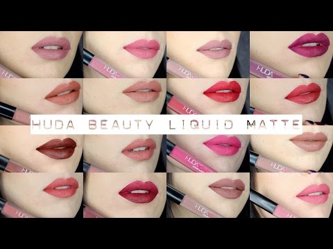 Huda Beauty Liquid Matte Lipstick | FULL COLLECTION Swatch & Review