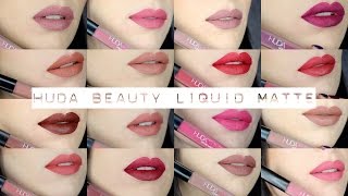 Huda Beauty Liquid Matte Lipstick | FULL COLLECTION Swatch &amp; Review