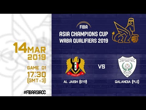 BROKEN: Al Jaish (SYR) v Qalandia (PLE) - Full Game - FIBA Asia Champions Cup 2019 WABA Qualifiers