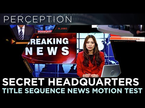 Secret Headquarters - Opening Title Sequence News Screens Motion Test