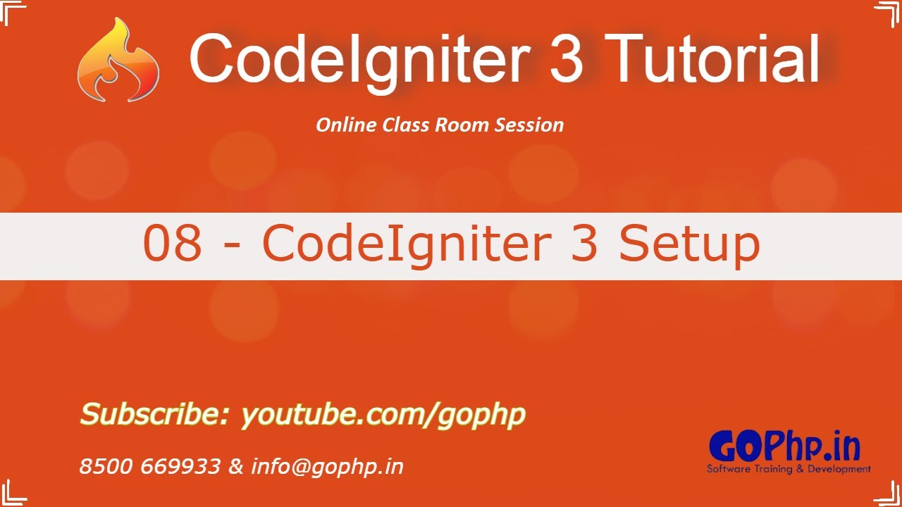 8 - CodeIgniter 3 Setup | CodeIgniter 3 Tutorial