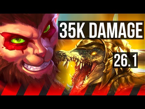 WUKONG vs RENEKTON (TOP) | 8k gold comeback, 35K damage | KR Challenger | 26.1