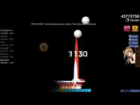 [osu!c] Spectator | onoken - P8107 [Nervous Breakdown] +HD,HR SS 1166pp #2