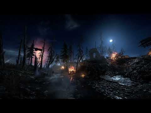 Battlefield War Ambience, distant gunfire battles, artillery bomb explosions, for relaxing, sleeping