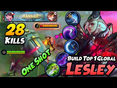 28 Kills + SAVAGE!! Lesley Deadly Build with Brutal Damage! | Top 1 Global Lesley