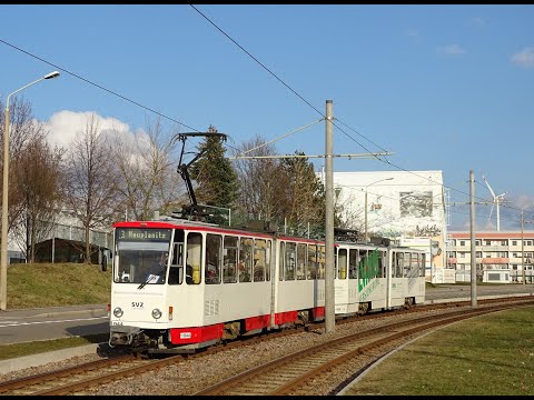 Mitfahrt im Tatra KT4DC der Städtischen Verkehrsbetriebe Zwickau
