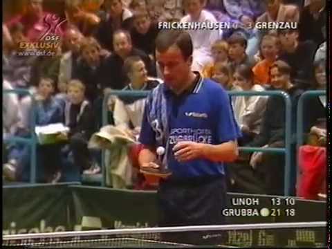 Tischtennis Bundesliga: Andrzej Grubba vs Erik Lindh March 1998
