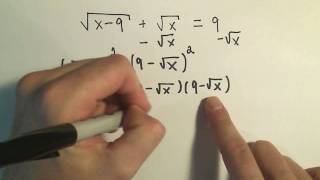 Solving an Equation Containing Two Radicals - Example 1