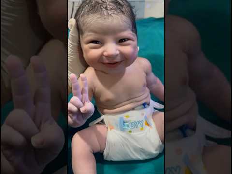 New born  reaction after birth #adoreble #newbornbaby #adorably #baby #cute #cute