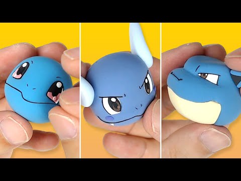 Pokémon Figures Making - Squirtle line!!(Wartortle, Blastoise) | Clay Art