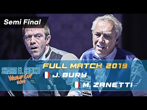 Semi Final - Jeremy BURY vs Marco ZANETTI (Sharm El Sheike World Cup 3-Cushion 2019)