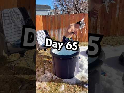 Day 65 of doing an ice bath everyday! #dohardthings #coldplungetherapy #coldplunges