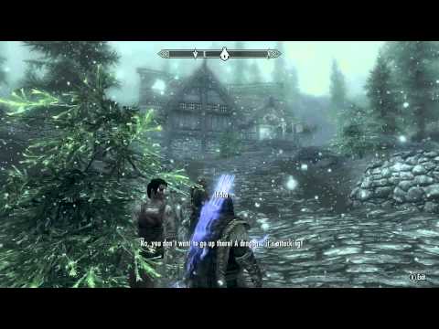 Let's Play Skyrim Live (Pt 63) Dragon Fight Sahlaknir