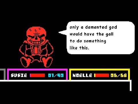 DELTATRAVELER v3.0.6 - Sparing Fell!Sans in the Obliteration Route.