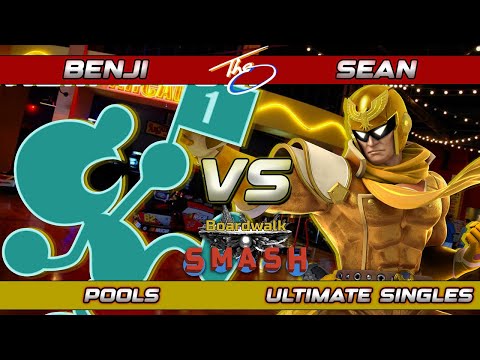 Boardwalk Smash #95 - Benji (Mr. Game & Watch) Vs. Sean (Captain Falcon) Smash Bros Ultimate SSBU
