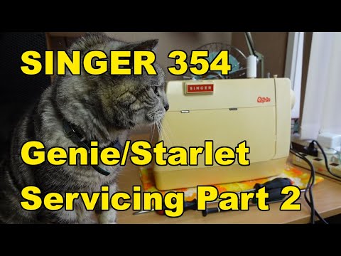 Servicing the Singer Genie 354 / Starlet 353 Sewing Machine from 1974 - Part 2