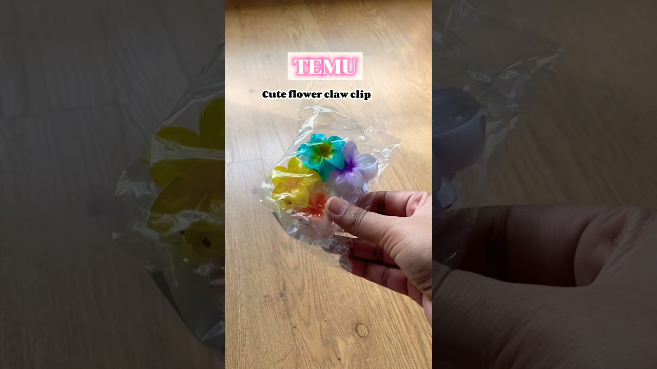 Must have flower claw clips from TEMU #hairaccessories #hairstyle #beachhair #temu #aesthetic #mini